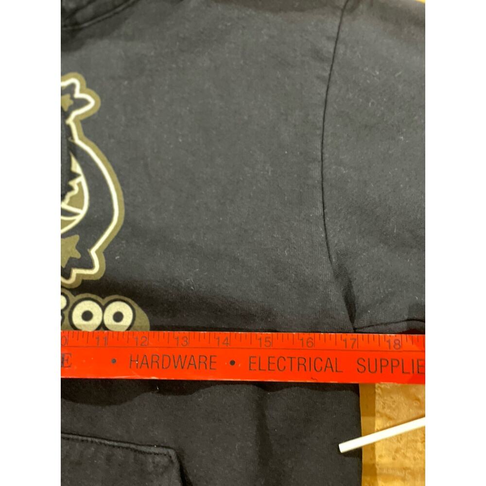 Happy99 Puff Print Black & Beige Graphic Hoodie Sz X-Small -Excellent Condition - Picture 14 of 15